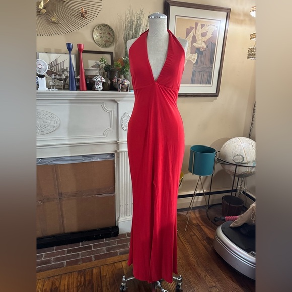 Nookie Illegal Halter Gown in Red size XXL - Picture 2 of 16